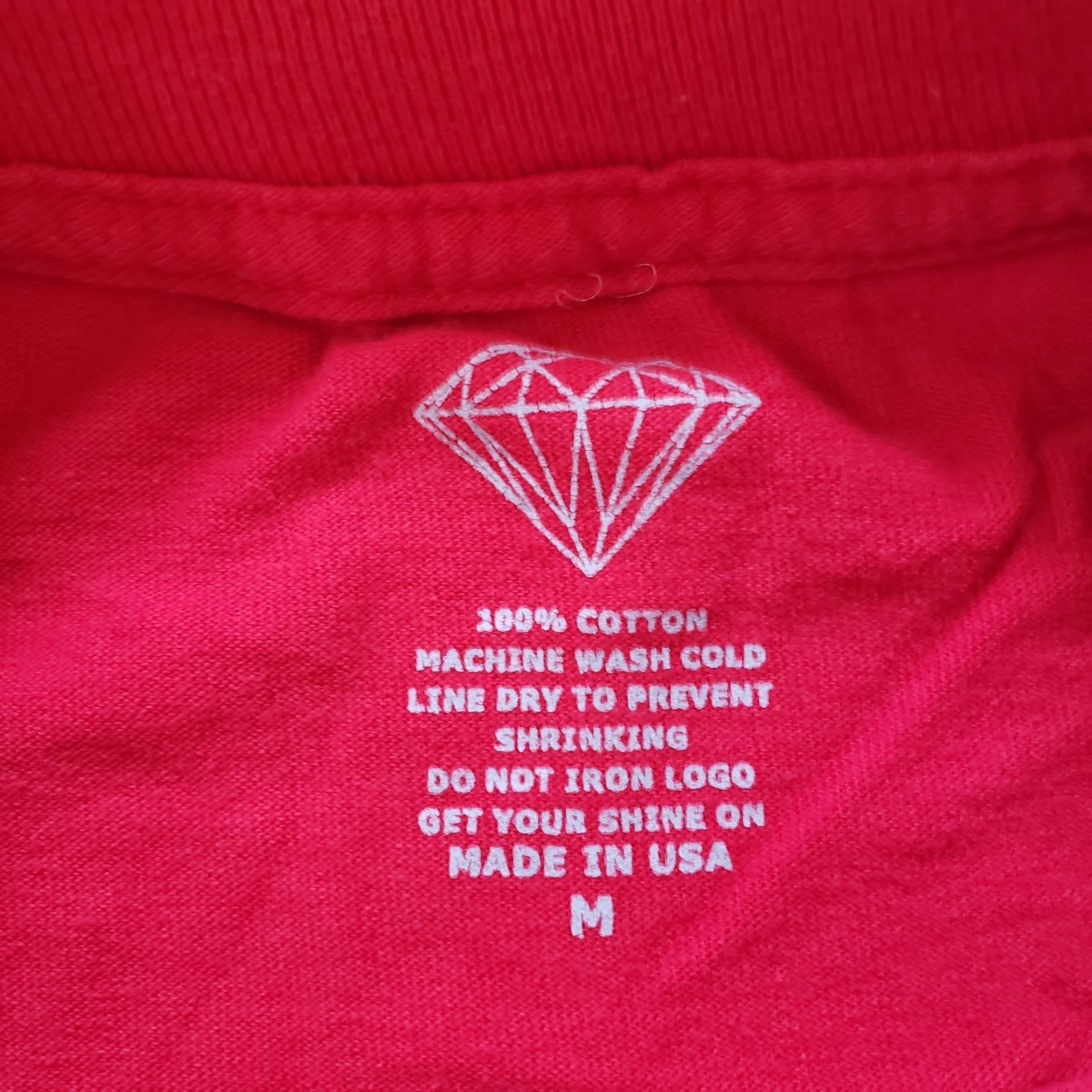 Vintage Y2K Diamond Supply Heist Size Medium USA Made Mens Red T-Shirt gallery