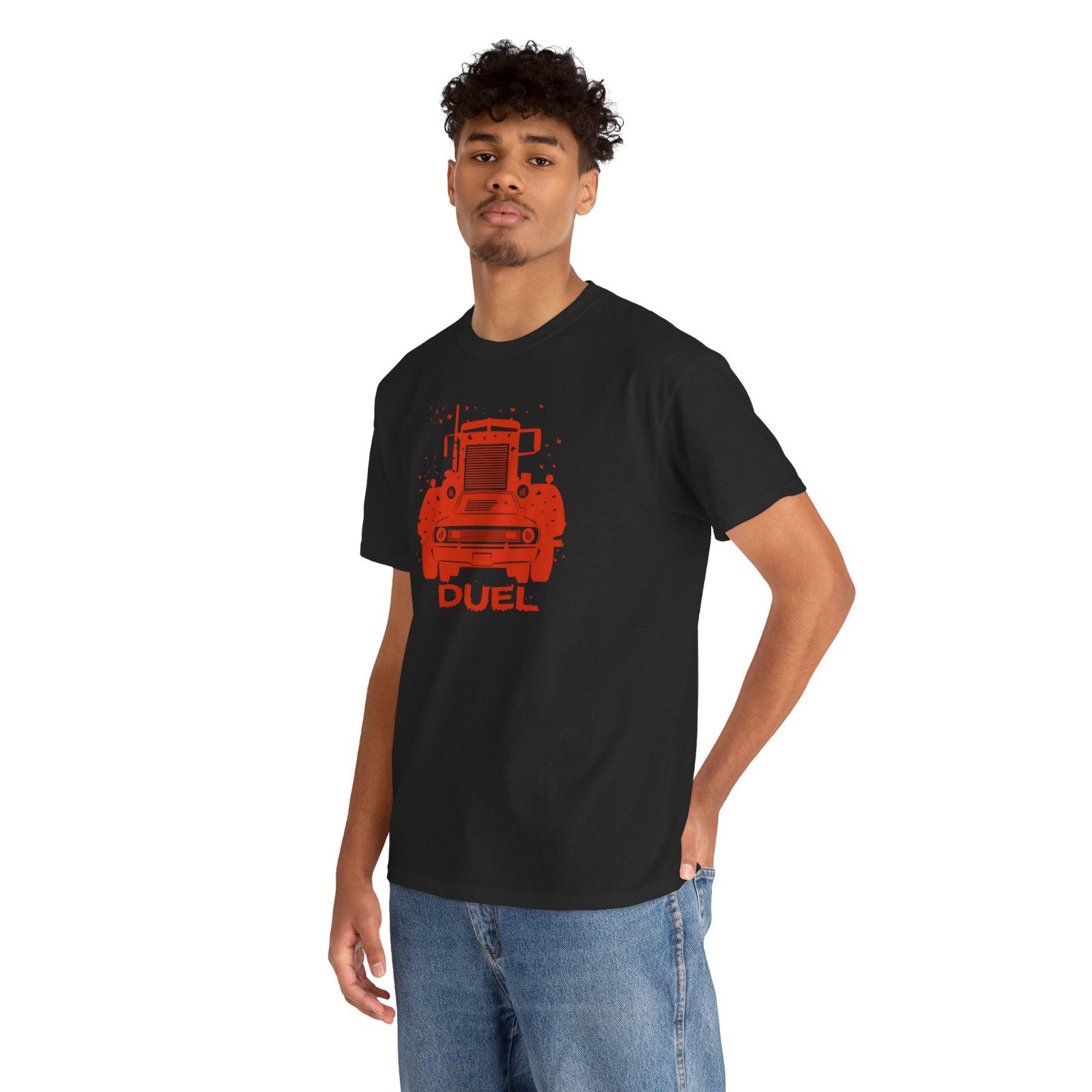 Road Duel T-Shirt, Car vs Killer Truck Vintage Road Chase Tee for Cult Film Fans gallery