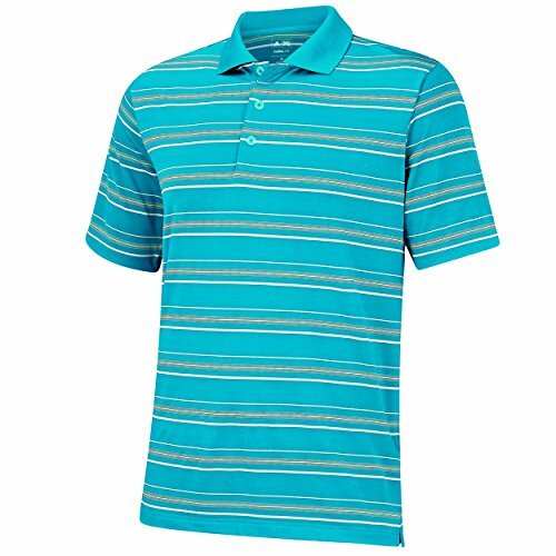 Adidas Golf Men's Puremotion Textured Stripe Polo Shirt - Solar Blue / White gallery