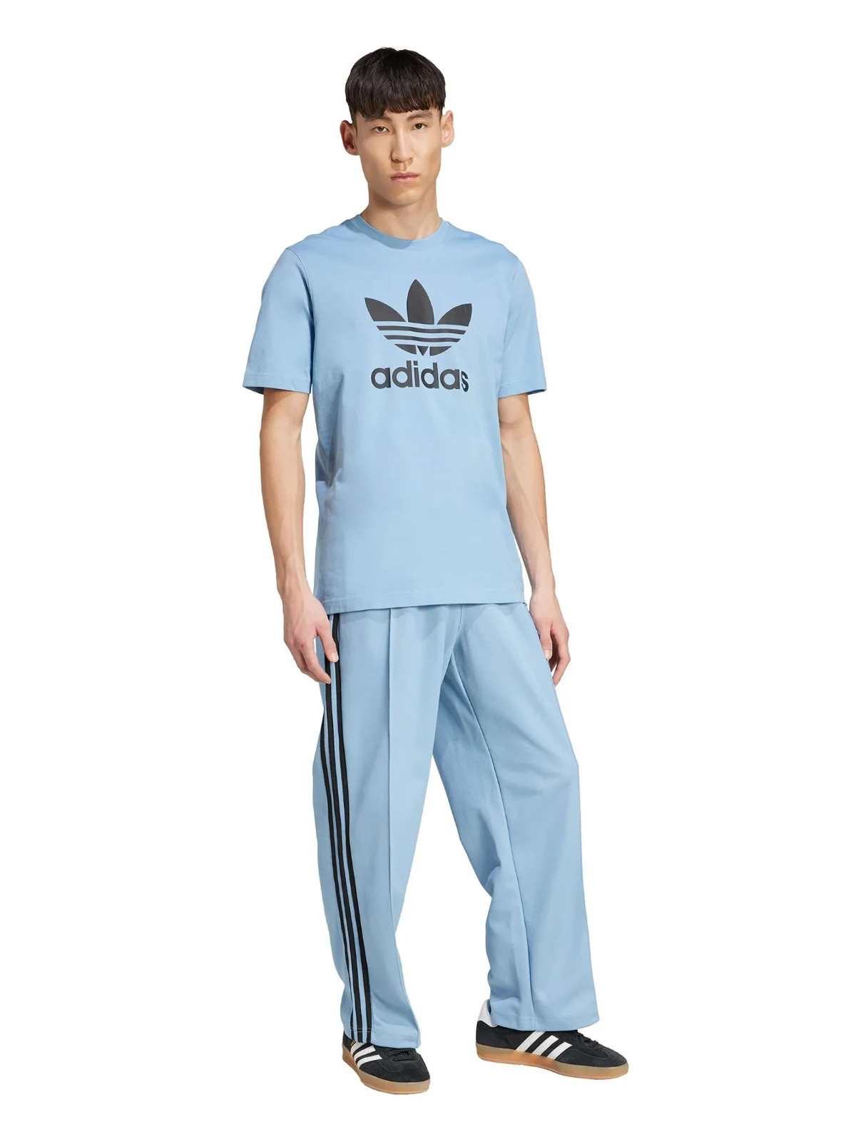 adidas Originals Adicolor Trefoil Tee Shirt JY3758 Light Blue Mens New Sz S, M gallery