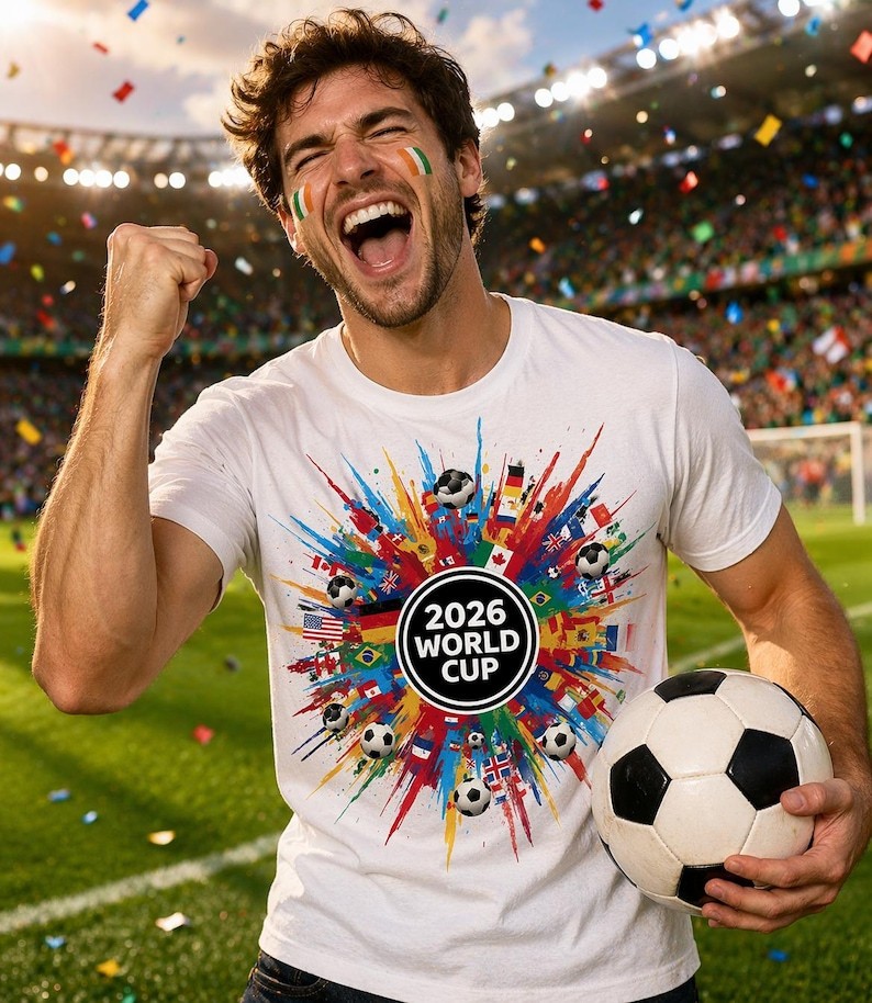 2026 World Cup Shirt Soccer Fan Graphic Tee Football Lover Gift Unisex White gallery