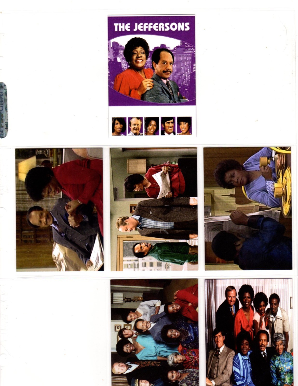 JEFFERSON    TV SHOW   CUSTOM  NOVELTY TRADING CARD 6 CARDS   SET