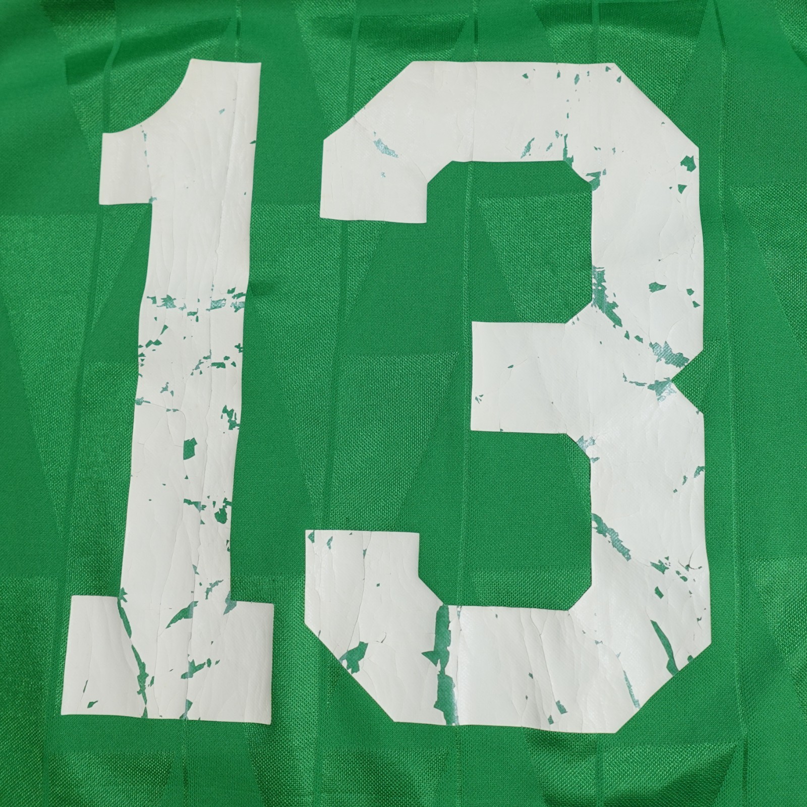 Vintage Umbro Shirt Green Double Sided Satin Made in USA Soccer Football #13 gallery