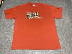 Burnt Orange Whataburger honey BBQ Chicken Strip Sandwhich EMPLOYEE VTG XL Shirt