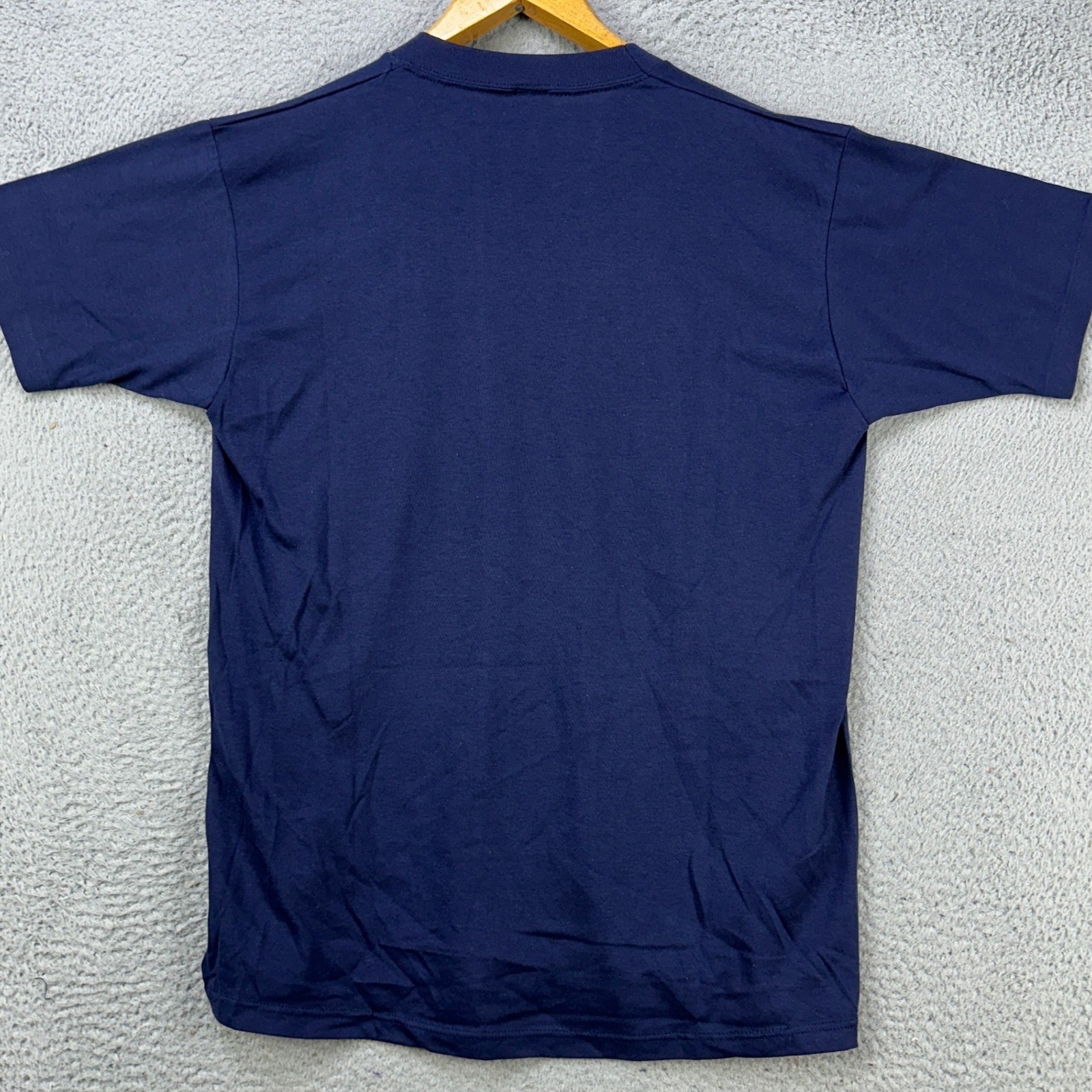 VINTAGE Jerzees T-Shirt Tee Mens Large Blue Single Stitch Crewneck Made In USA gallery