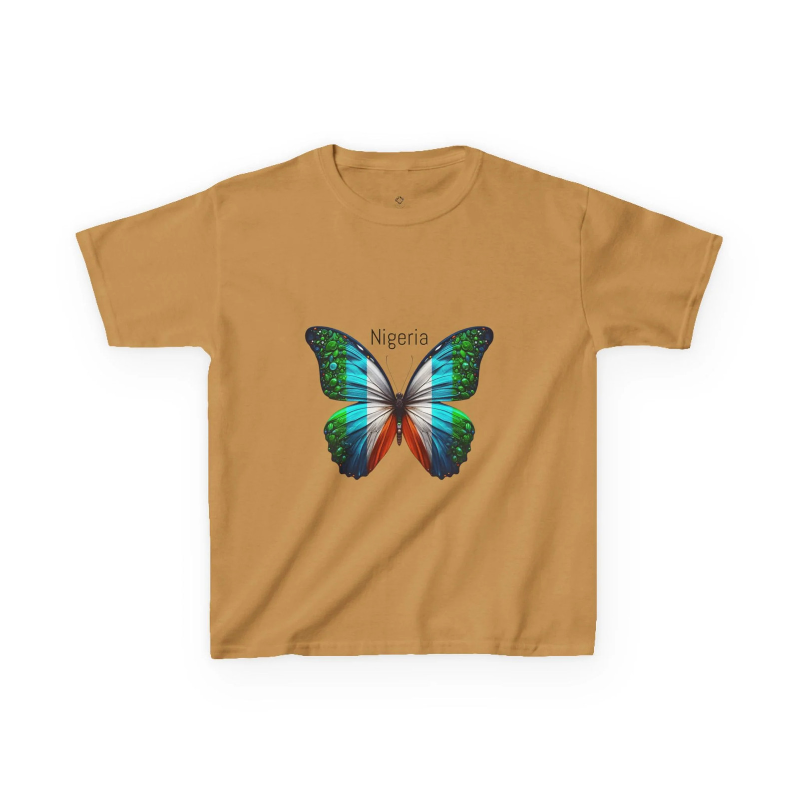 Kids Tee — Colorful Butterfly 'Nigeria' Graphic gallery