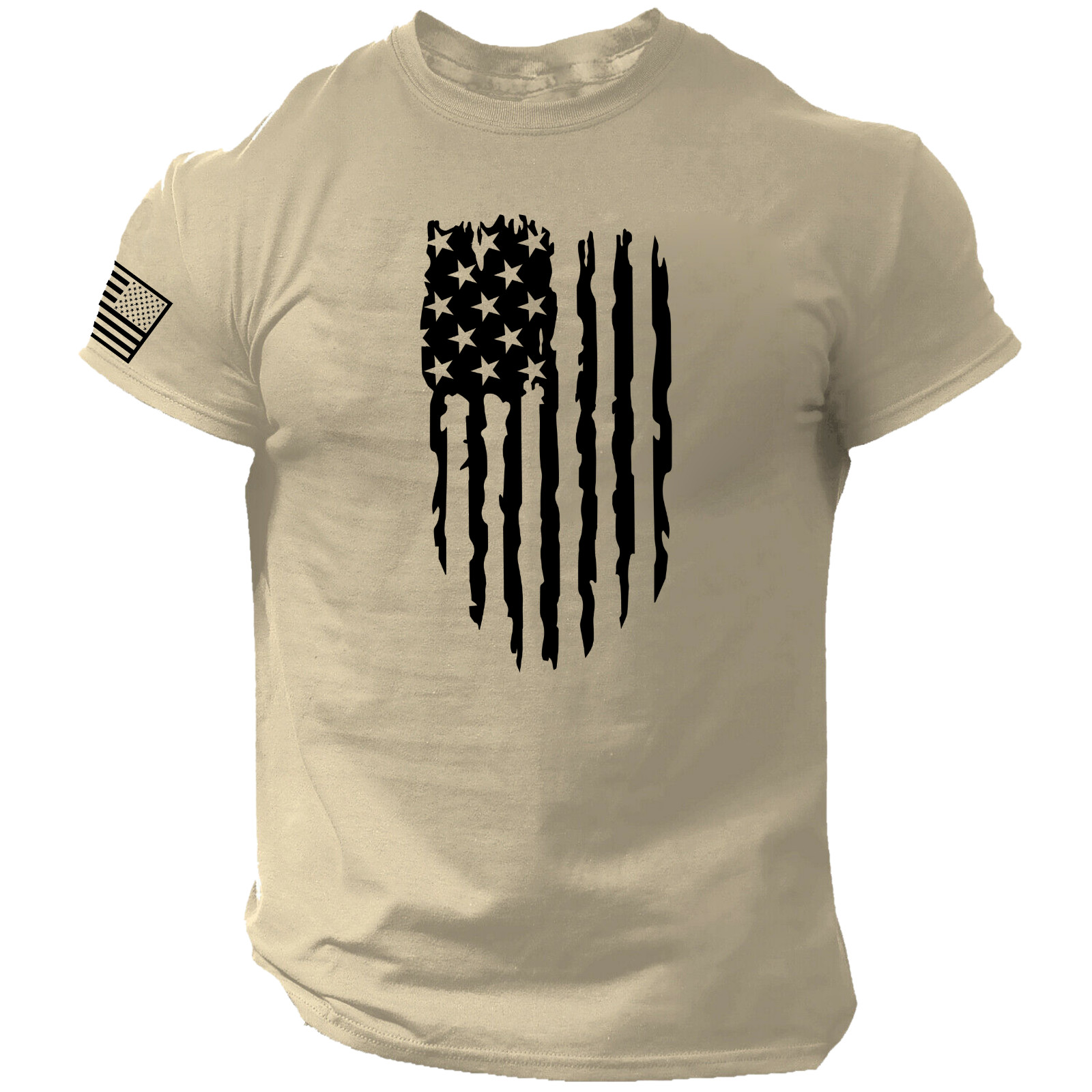USA Distressed Flag Men T Shirt Patriotic American Tee S - 2XL gallery
