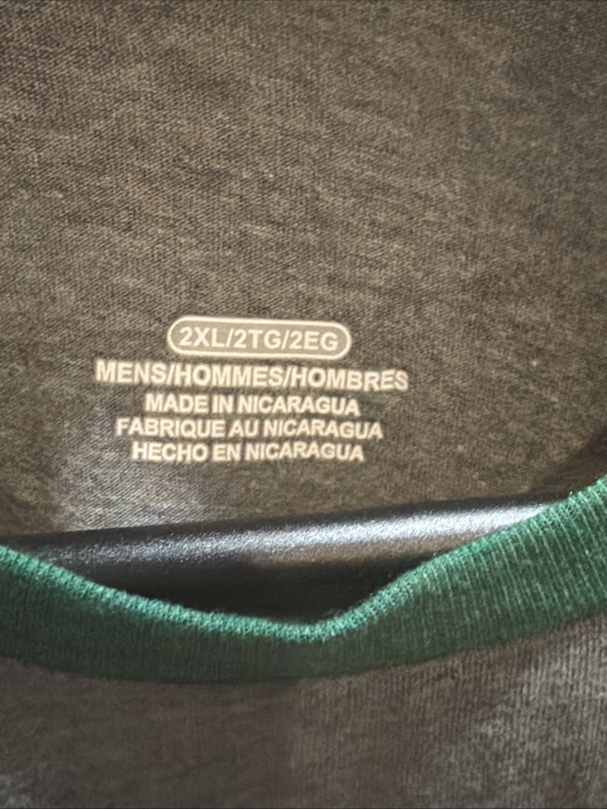 Men's NWOT Size 2XL Fanatics Long Sleeve Gray/Green Baseball Soft T-Shirt gallery