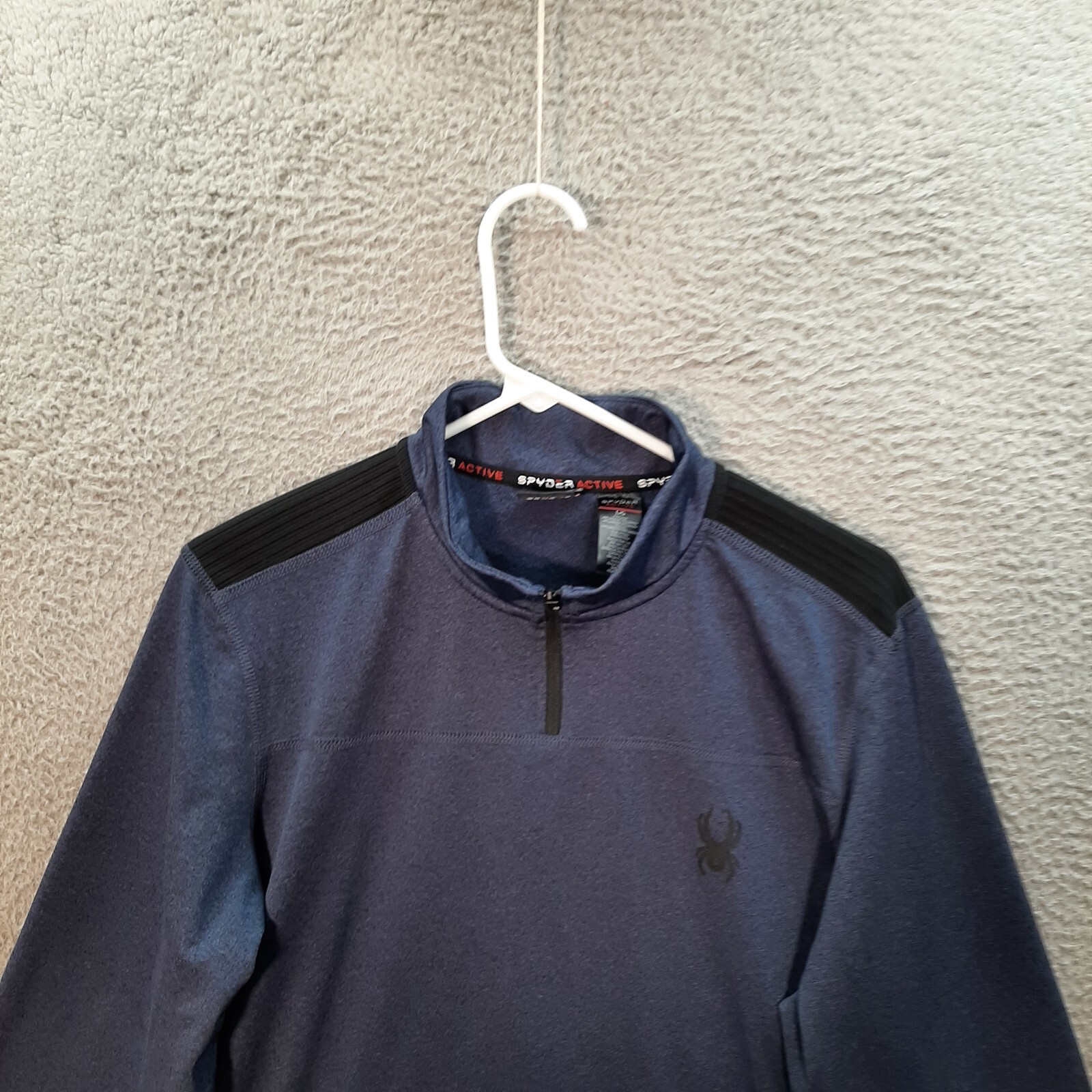 Spyder Shirt Adult Large Blue Black Proweb Athleisure Jogging Gym Sports Mens gallery