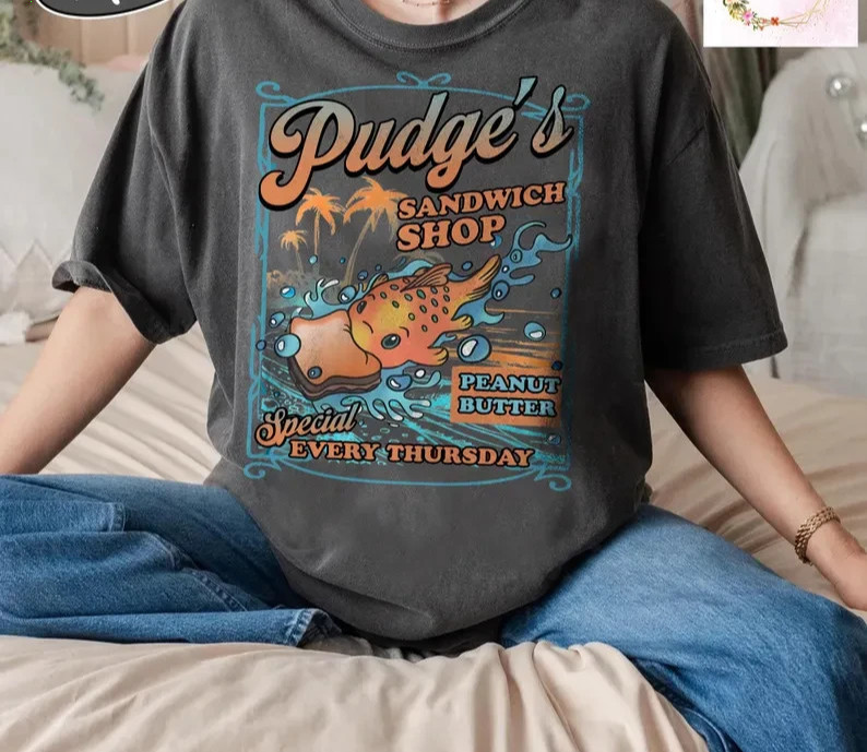 Retro Pudge Sandwich Shop Tee, Lilo & Stitch Fish Shirt gallery