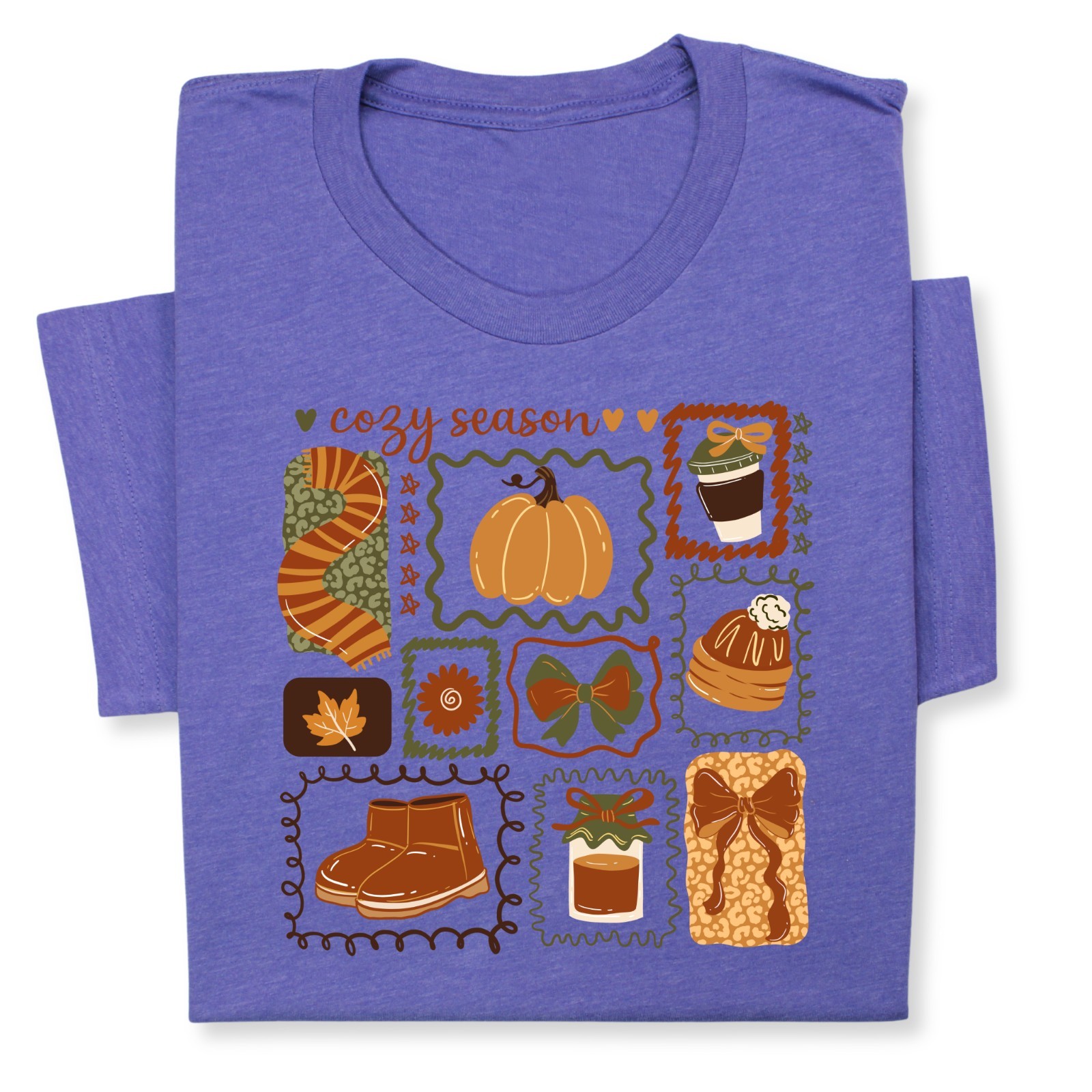 Cozy Season Fall T-Shirt, Autumn Coffee Pumpkin Graphic Tee Gift gallery