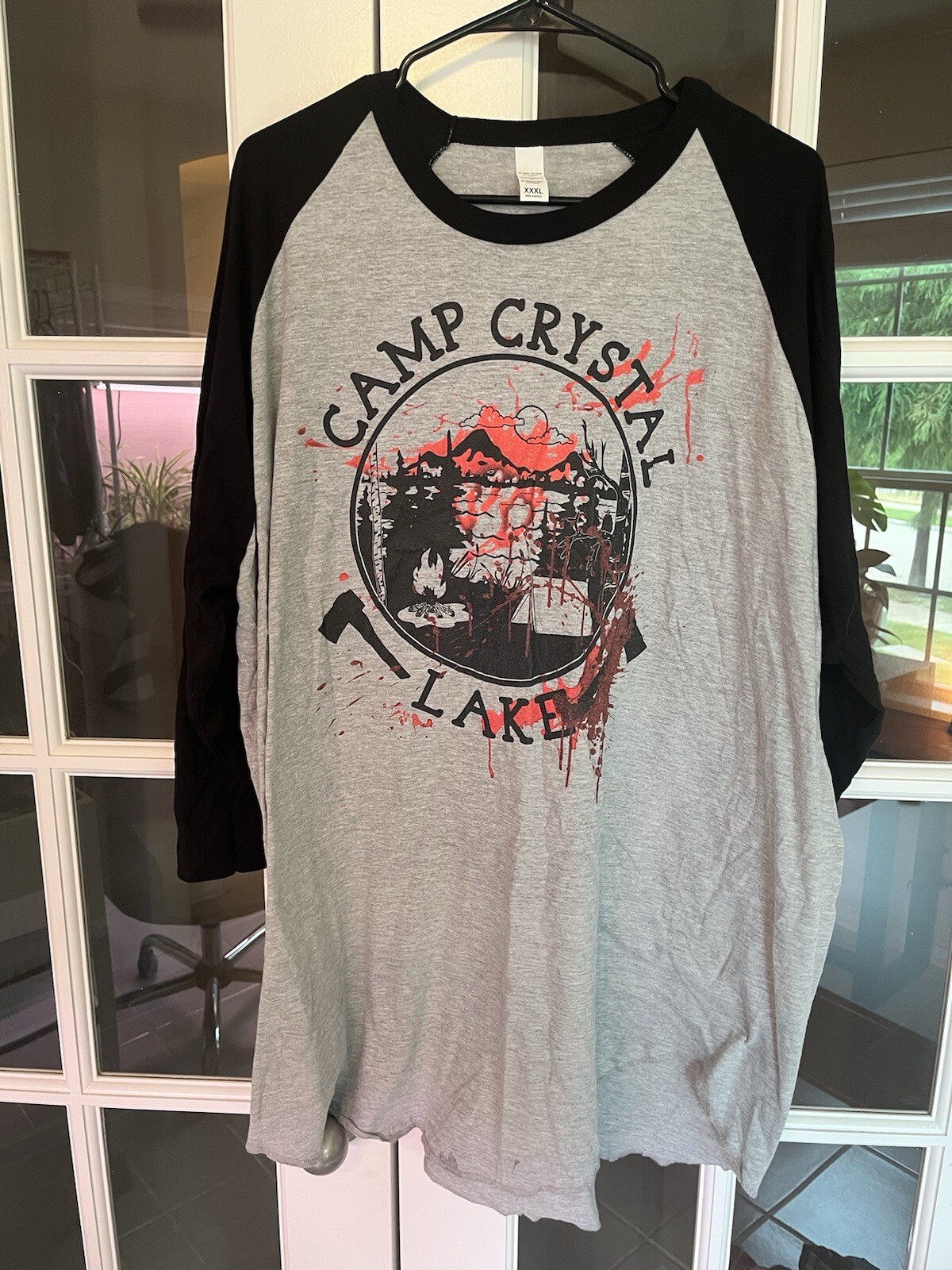 Friday The 13th Camp Crystal Lake T-Shirt XL Pop Threads RingerTee Jason