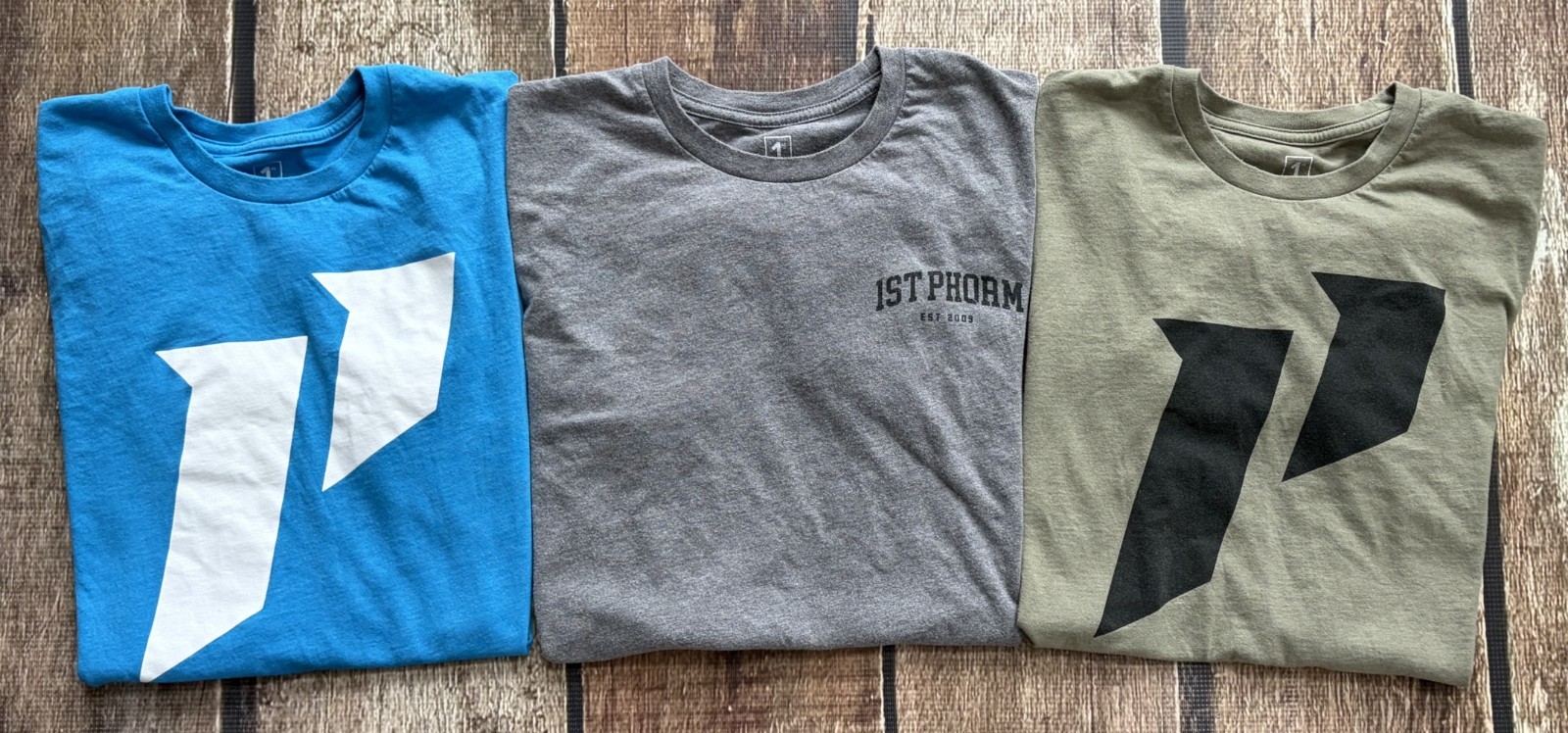 1ST PHORM 3 T-SHIRT LOT WORKOUT ACTIVE BRAND MULTI MENS MEDIUM EXCELLENT gallery