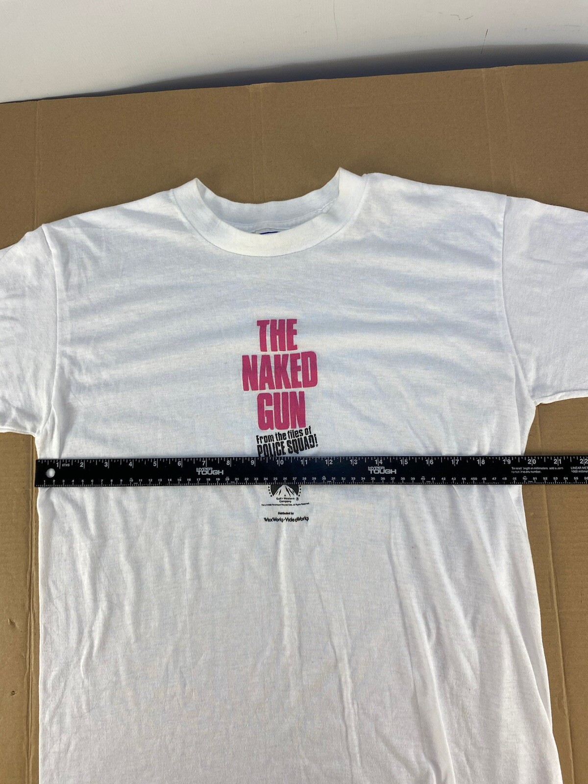 Vintage 80s 90s The Naked Gun Enrico Pallazzo Leslie Nielson Paramount t shirt gallery