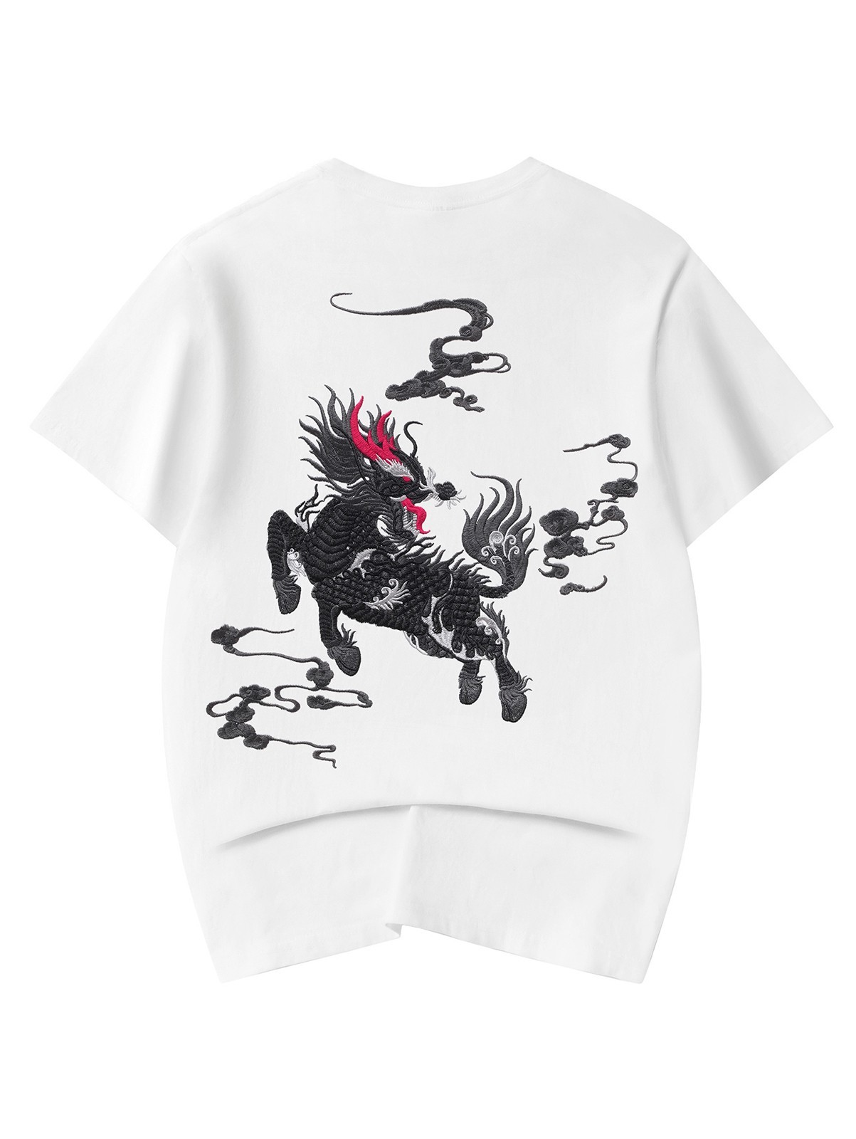 Niepce Kirin Embroidered Tee Japanese Streetwear T-Shirt for Men gallery