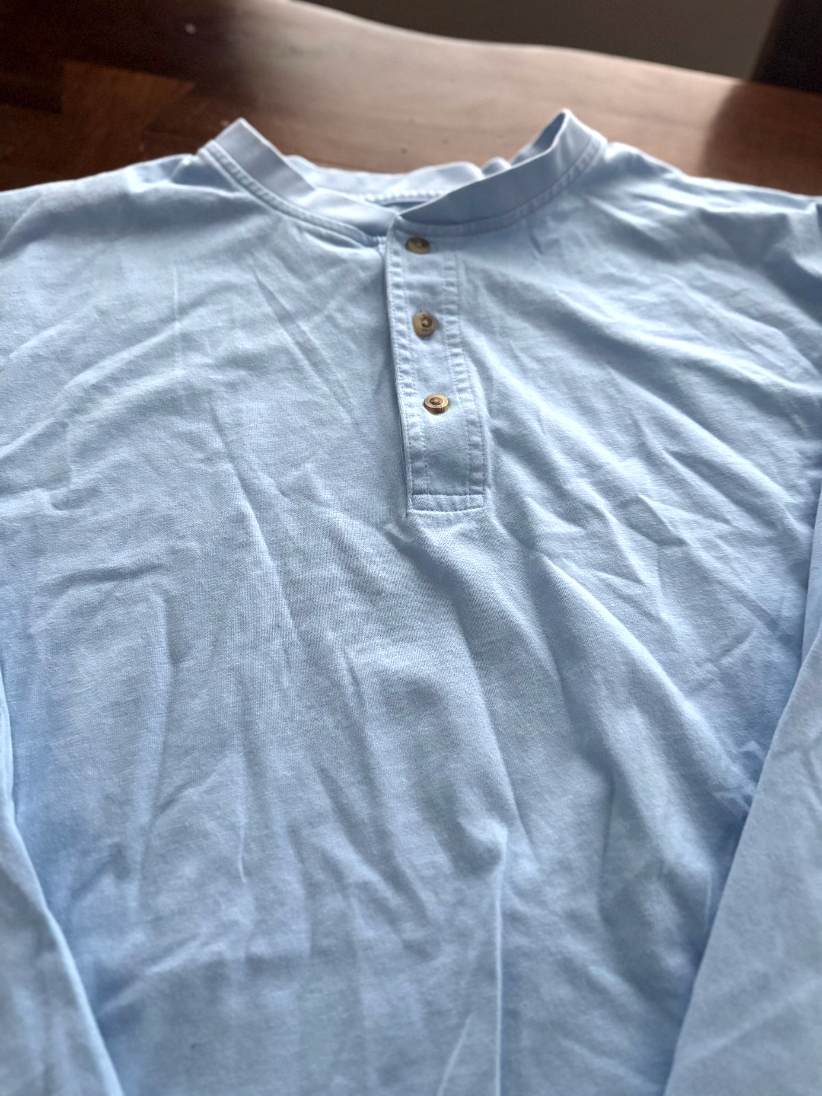 L.L. Bean Men's Carefree Unshrinkable Tee - Size Large - Lake Blue gallery