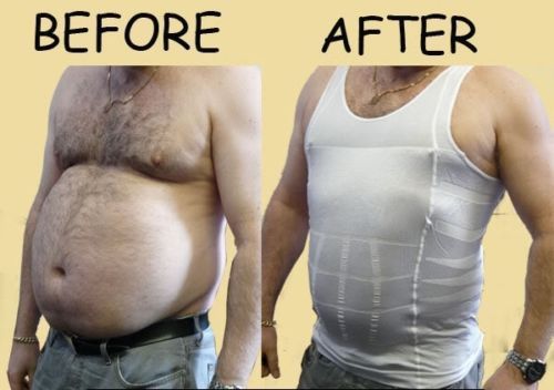 Men Shaper Vest Body Slimming Belly Tummy Compression Underwear Shapewear Shirt gallery