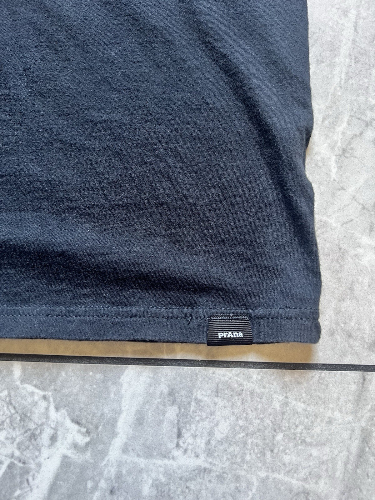 prAna Men's Black Universal Truth Graphic Short Sleeve Crew Neck Tee Logo Sz L gallery
