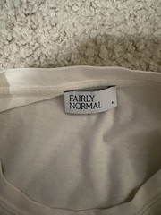 Fairly Normal White Men’s T Shirt Size S