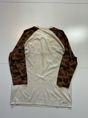 Nike X Poler Camouflage Snake Graphic 3/4 Sleeve Henley Baseball T-Shirt Sz. M
