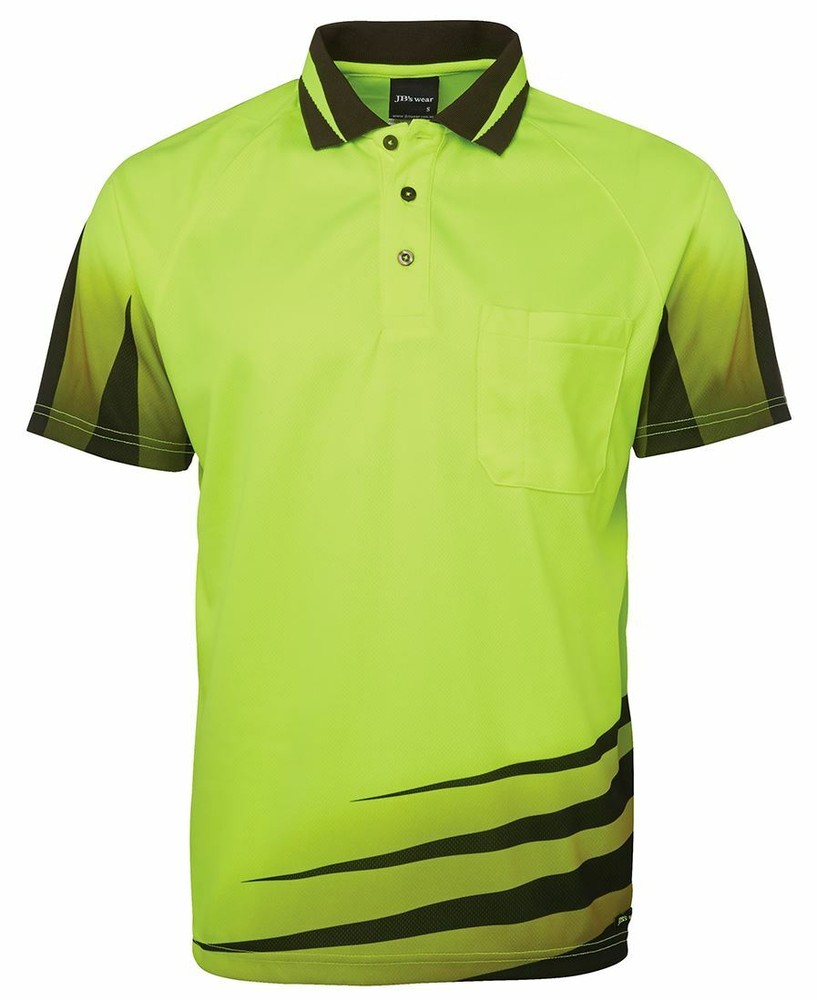 Mens Hi Vis Rippa Sub Polo Shirt Workwear Micro Mesh Construction Uniform 6HVRS
