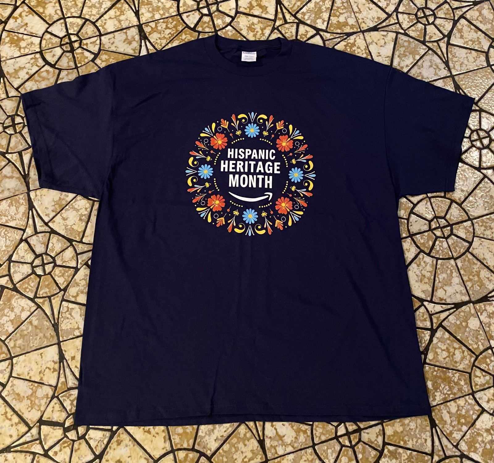 Amazon Hispanic Heritage Month 2025 New 2XL Navy Blue T-Shirt NWOT Cotton gallery