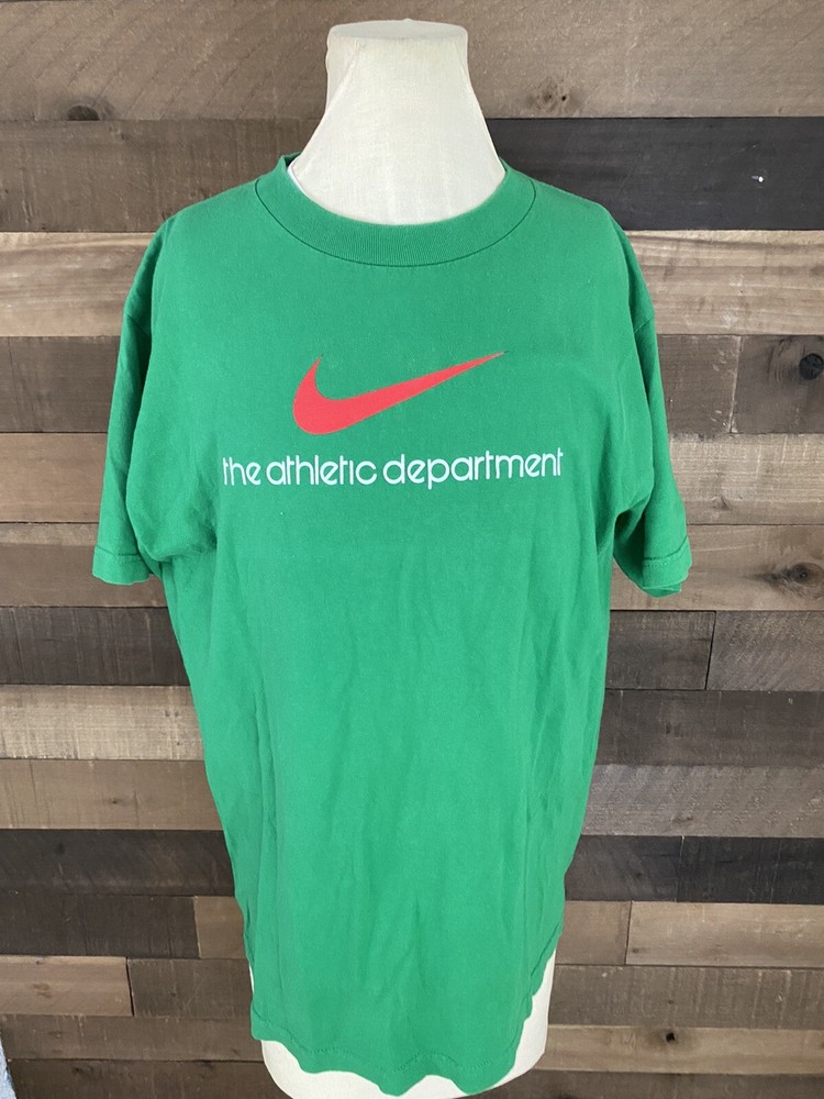 Nike Athletic Department Green Spellout Mens T Shirt Size Medium