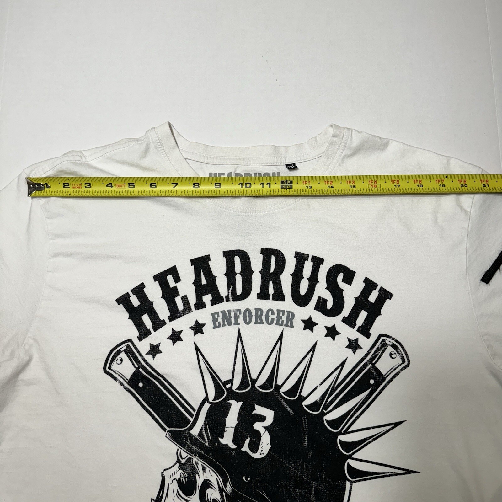 Headrush T-Shirt Mens 2XL Death B4 Defeat White Cotton Enforcer gallery