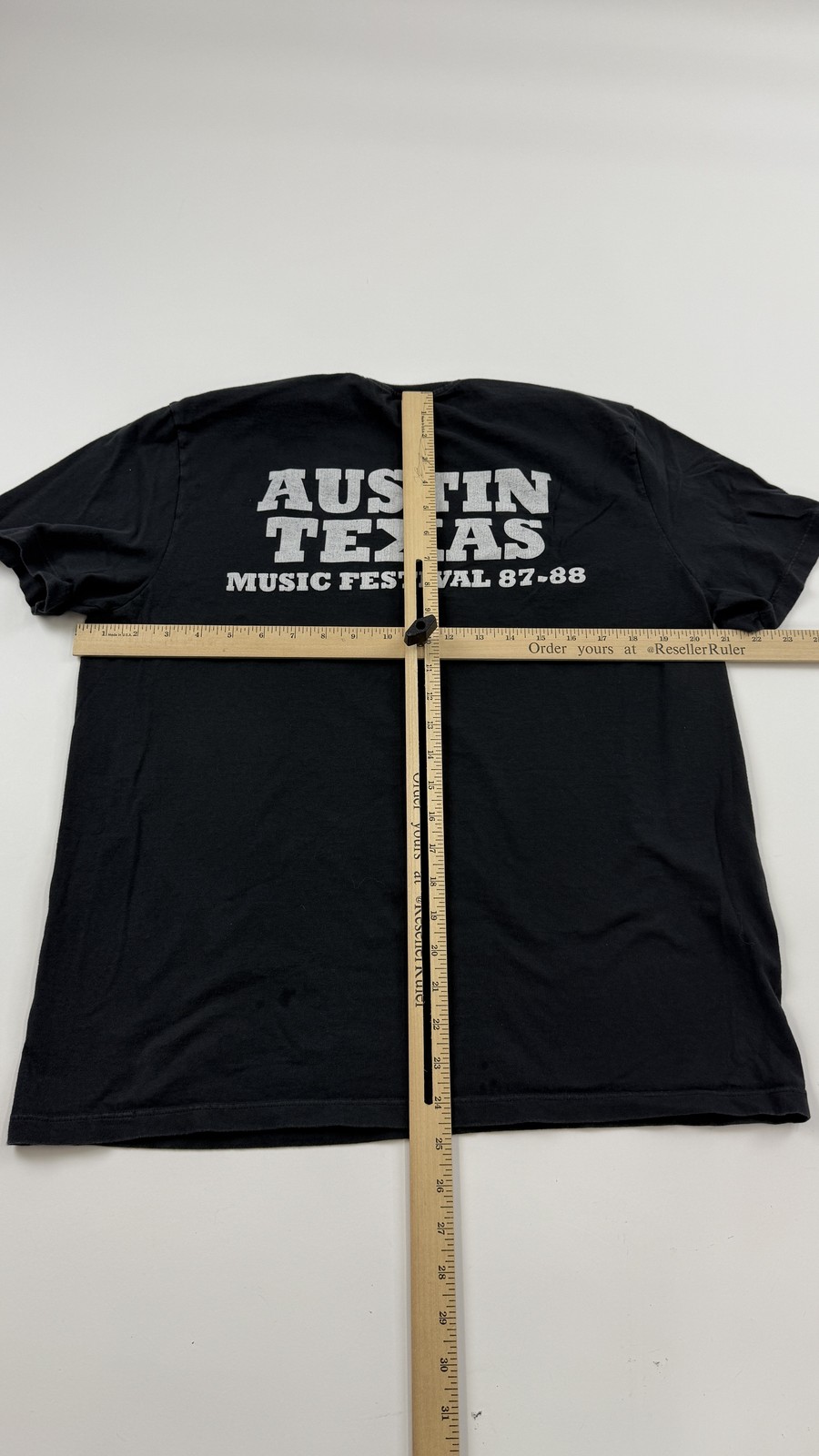 John Galt Crew Shirt Mens Large Black Austin Texas Music Festival 87-88 Stain gallery