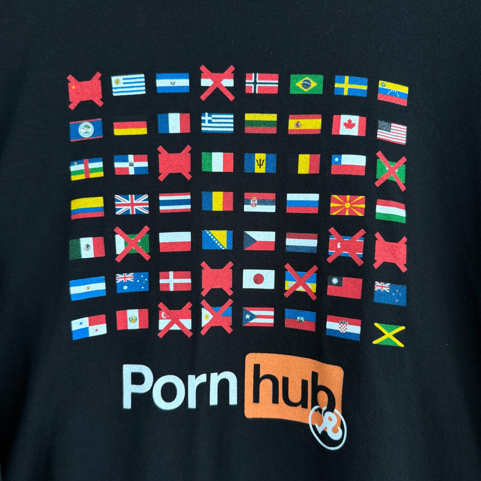 RICHARDSON X Pornhub Shirt Mens Large Black Banned In Pullover Capsule Release gallery