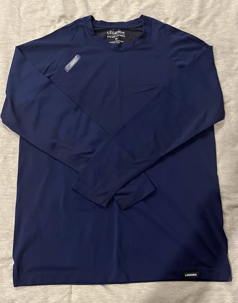 Legends Dash LS Tee, Medium, Navy Blue