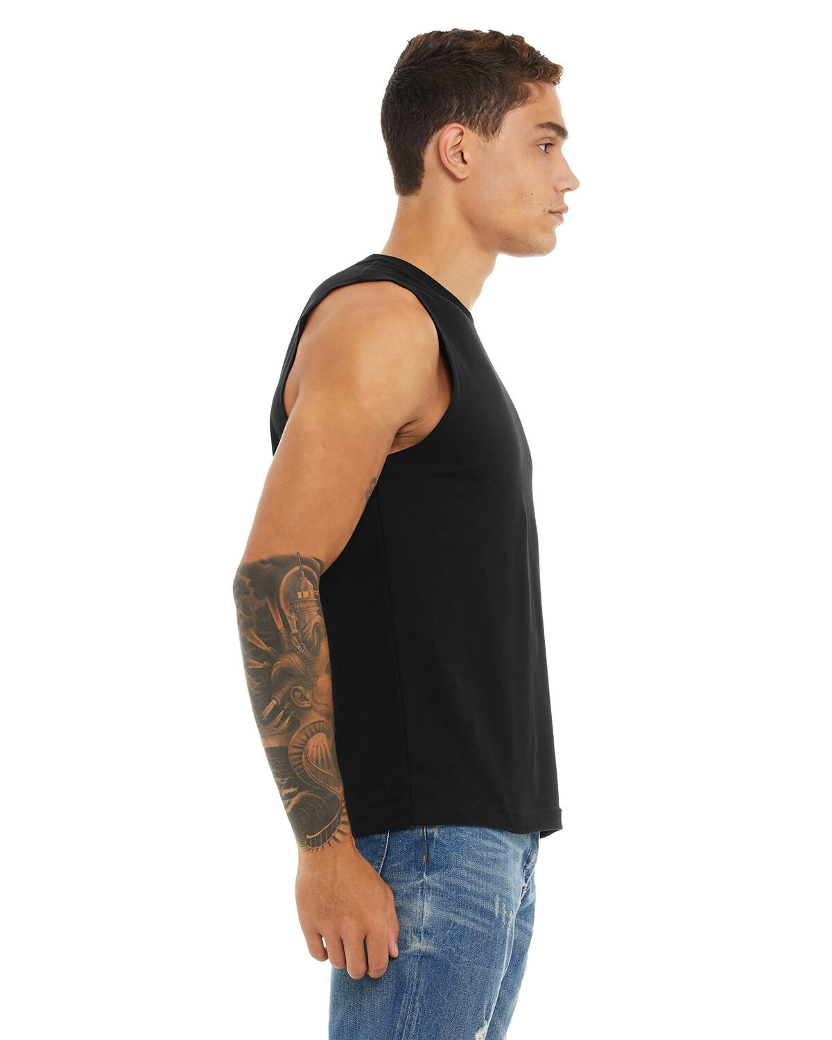 Skull T shirt Cut Off Shirts Sleeveless Muscle Tee Grim Reaper Graveyard gallery