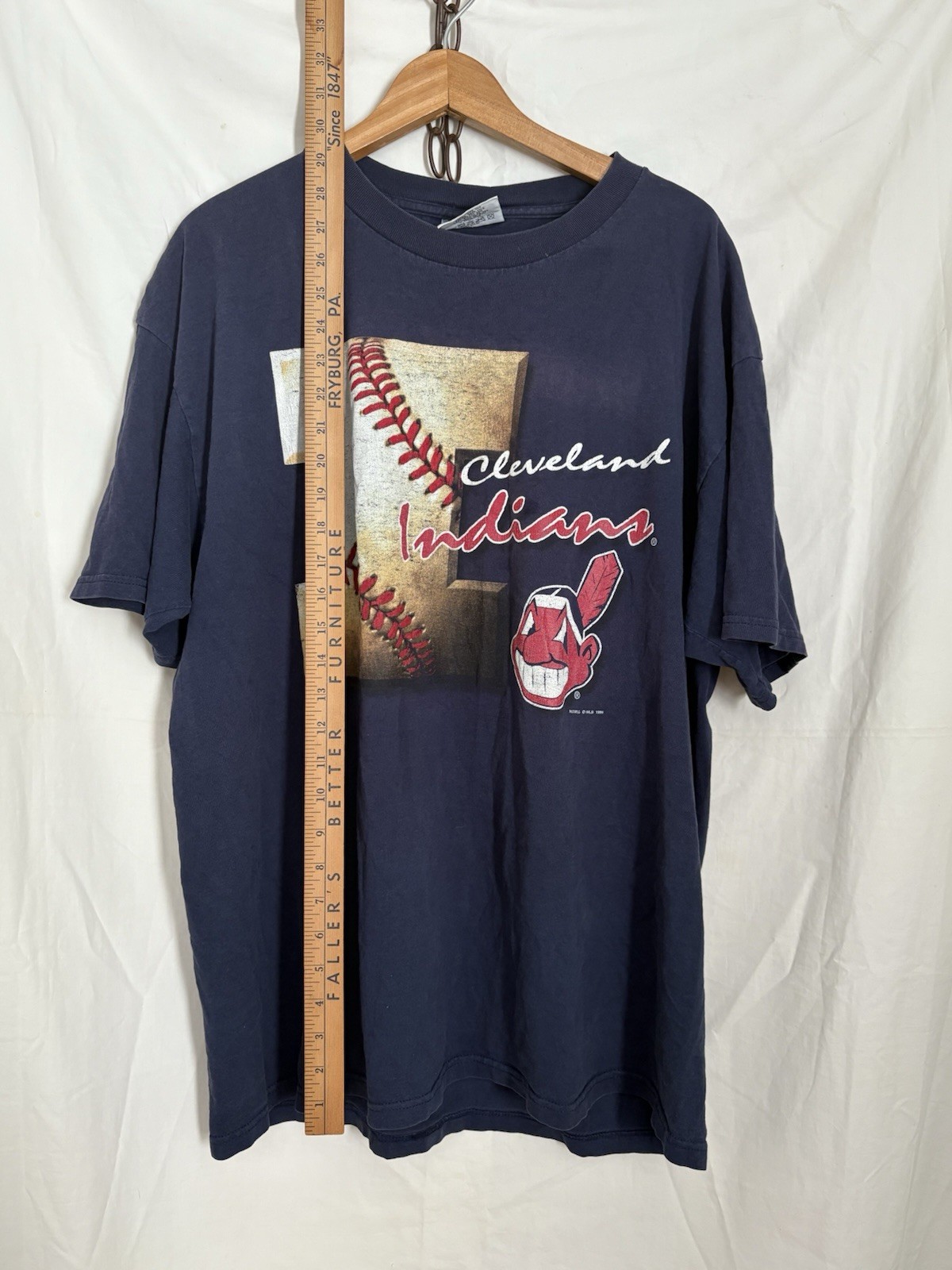 Vtg Lee Sport Nutmeg 1996 Cleveland Indians Caricature Graphic T Shirt XL gallery