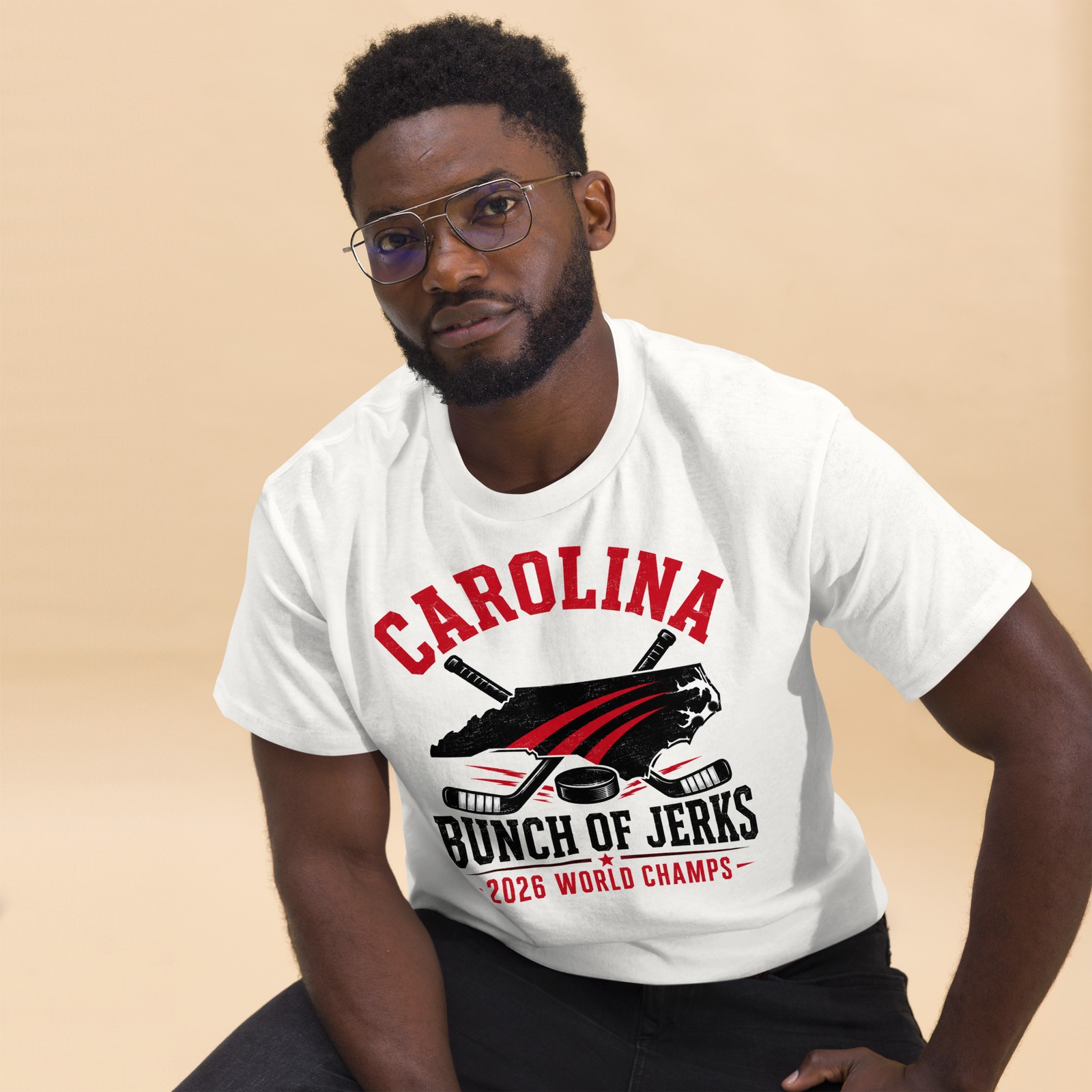 Carolina Hockey 2026 World Champs Bunch of Jerks Fan T-Shirt gallery