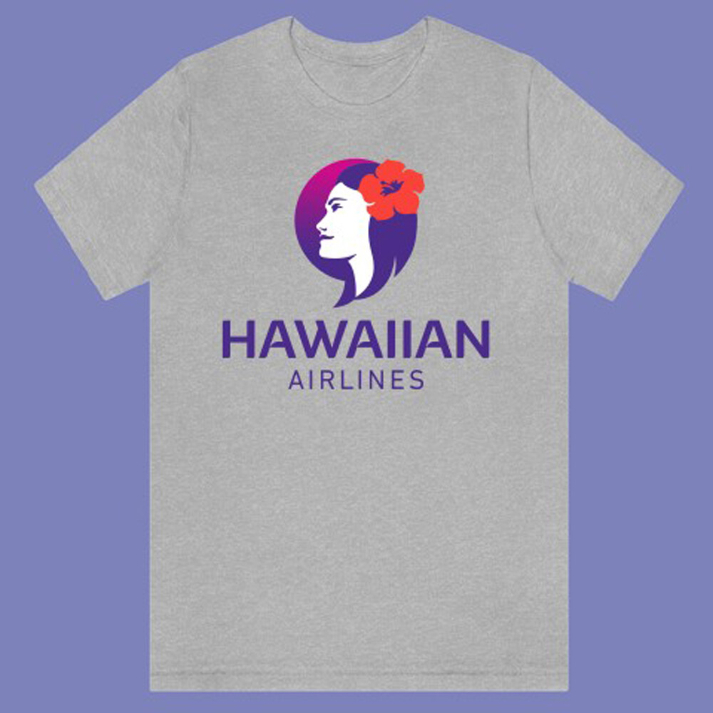 Hawaiian Airlines Logo Men's Gray T-shirt Size S-3XL gallery