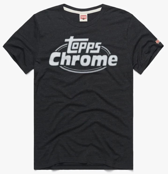 Topps Chrome Logo Black T-Shirt By Homage Size Large