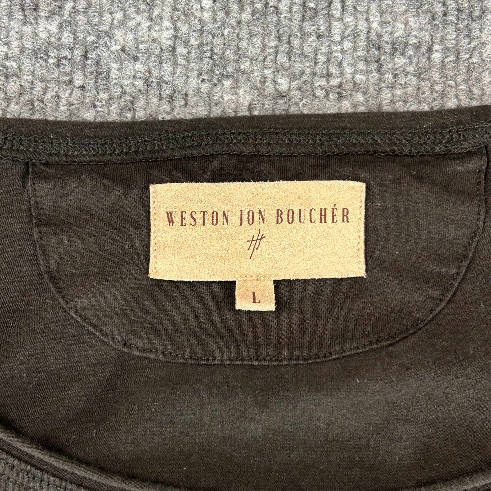 Weston Jon Boucher Shirt Mens Large Brown Tee Lightweight Stretch Solid Luxury gallery