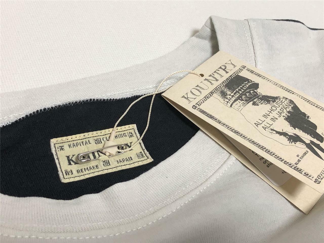 KAPITAL 2TONE BIG POCKET Tee BONE Skeleton black/natural new gallery