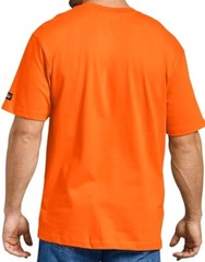 Genuine Dickies Men’s 4XL Longer Length Pocket Tee ORANGE High Viz T-Shirt 21421