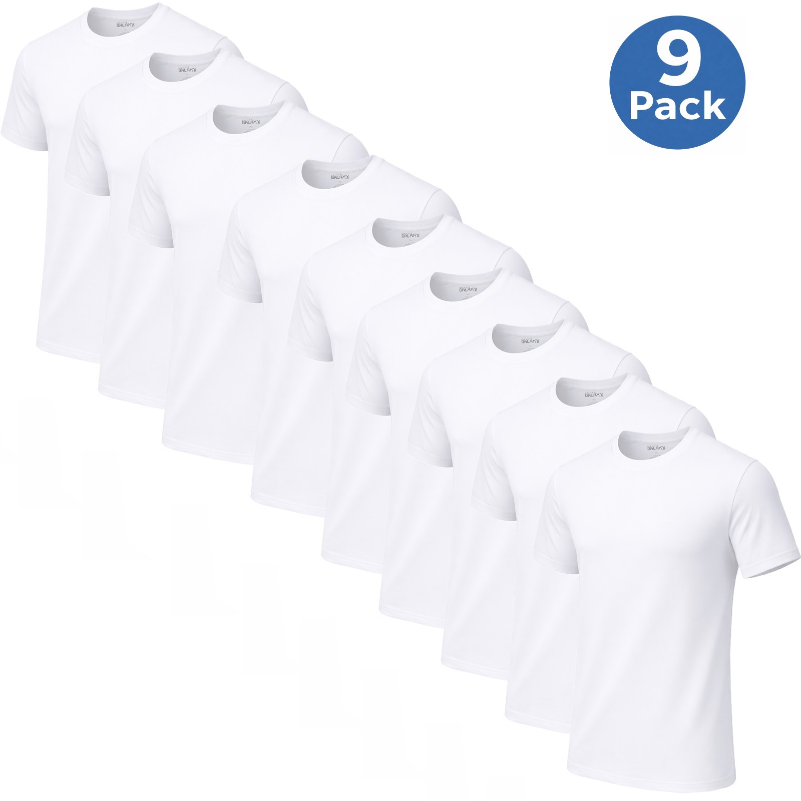 Men's 9-Pack Classic Short Sleeve Crew Neck 100% Cotton Undershirts gallery