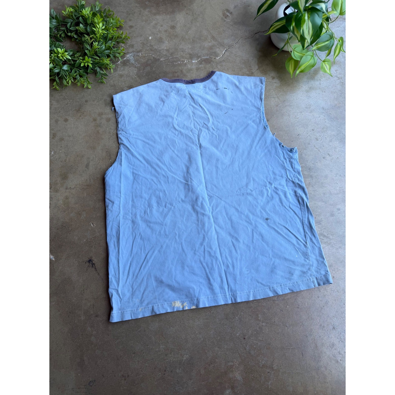 Old Navy Jakes Fireworks Vintage Y2K Ringer Tank Top Blue Distressed Mens XL gallery
