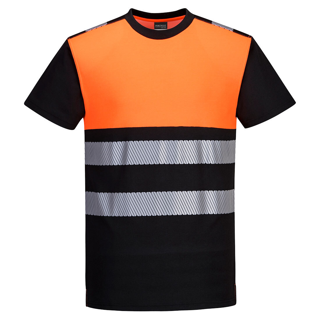 Men's Hi Vis T-Shirt High Viz Work Reflective Moisture Wicking Fluorescent Tee gallery