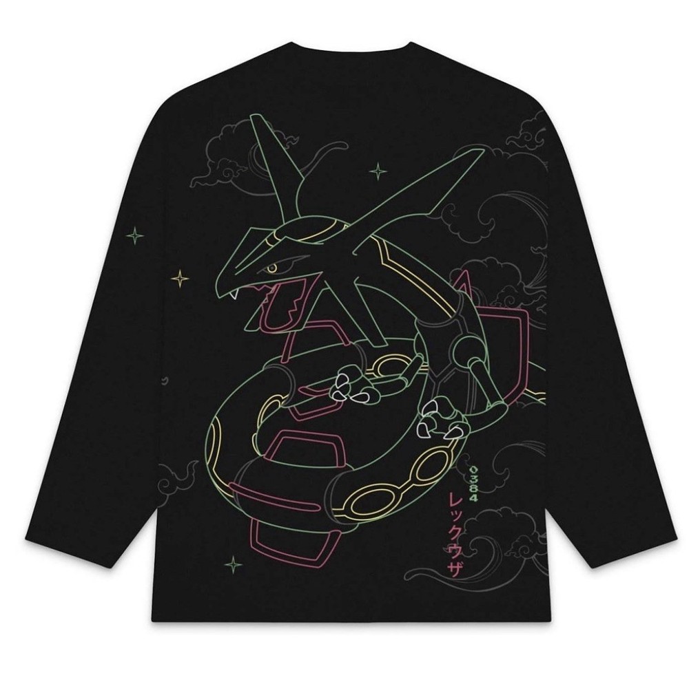 Pokémon × Dolly Noire: Rayquaza Pattern Black Cardigan – SIZE SMALL