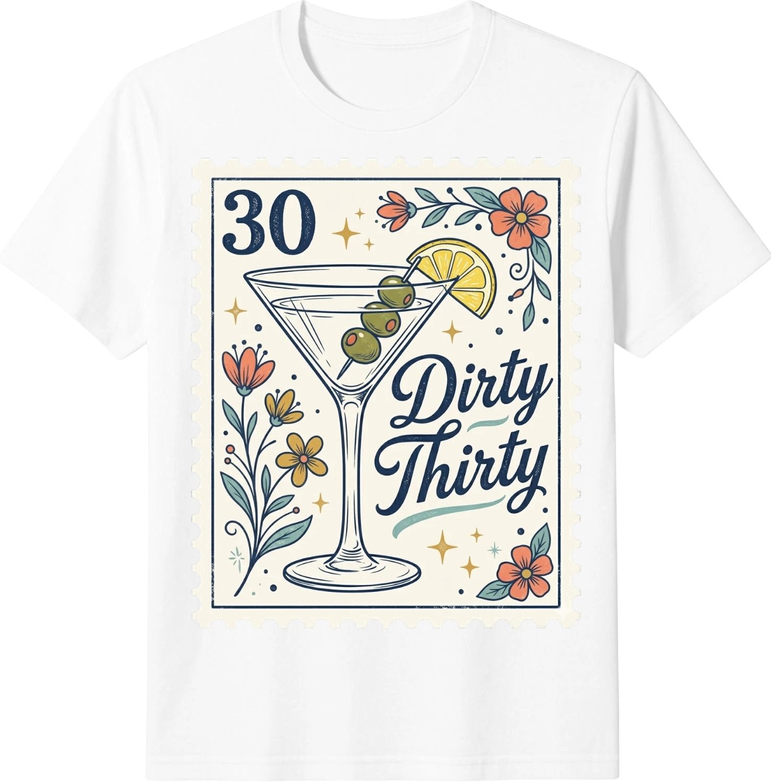 30th Birthday Queen Martini Party Funny Celebration Tee