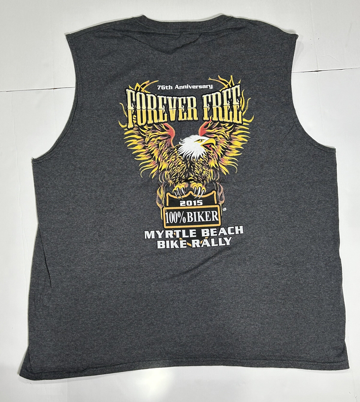 Myrtle Beach Bike Rally 2015 75th Anniversary Tank Top Men’s XL Biker Harley gallery