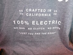 T-Shirt Zero Motorcycles XL Men’s Electric Bike 100% Electric California NWT L8