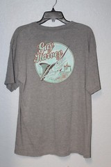 GUY HARVEY-Sailfish Marlin Print Gray Heather T Shirt Men LARGE Cotton Blend