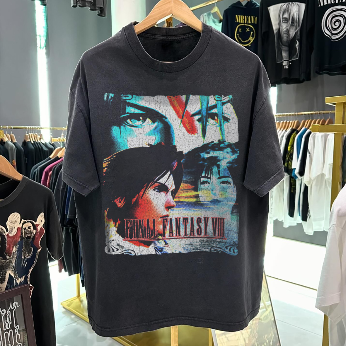 1999 Final Fantasy 8 ' Washed T-Shirt Black L gallery