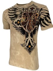 Xtreme Couture by Affliction Men’s T-Shirt LOCKDOWN Biker Cross S-3XL