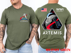 Artemis NASA Moon Mission 2 Side Print T-Shirt Space Exploration Tee